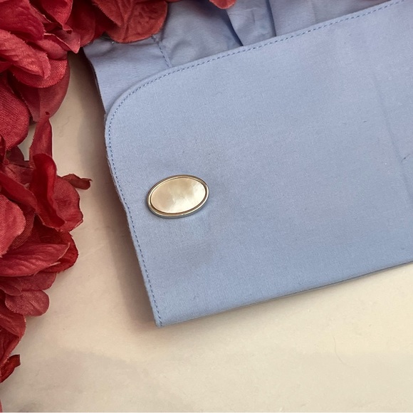 Elegant Mother of Pearl 3 Pcs Set Cufflinks & Tie Clip - Picture 12 of 17